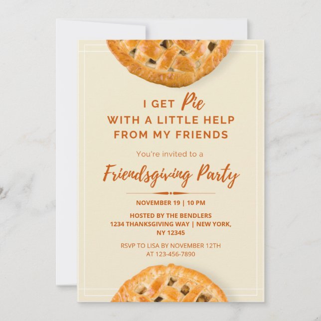 Recibo Invitación de la fiesta de bienvenida (Anverso)