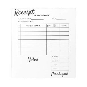 Recibos personalizados profesionales para libreta