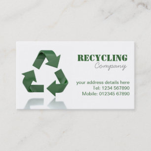 Reciclaje de la tarjeta de visita de la compañía