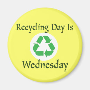 Reciclaje del imán del recordatorio de miércoles