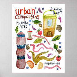 Reciclaje ecológico manual de arte acuarela de com