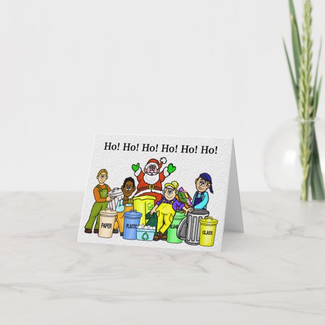 Reciclando Papá Noel de Tarjetas de Navidad y Basu (Anverso)
