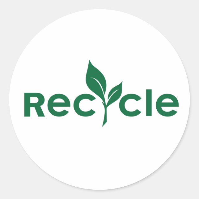 Reciclar - ir verde pegatina grande (Anverso)