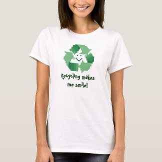 Reciclar me hace sonreír. Camisa de mujer