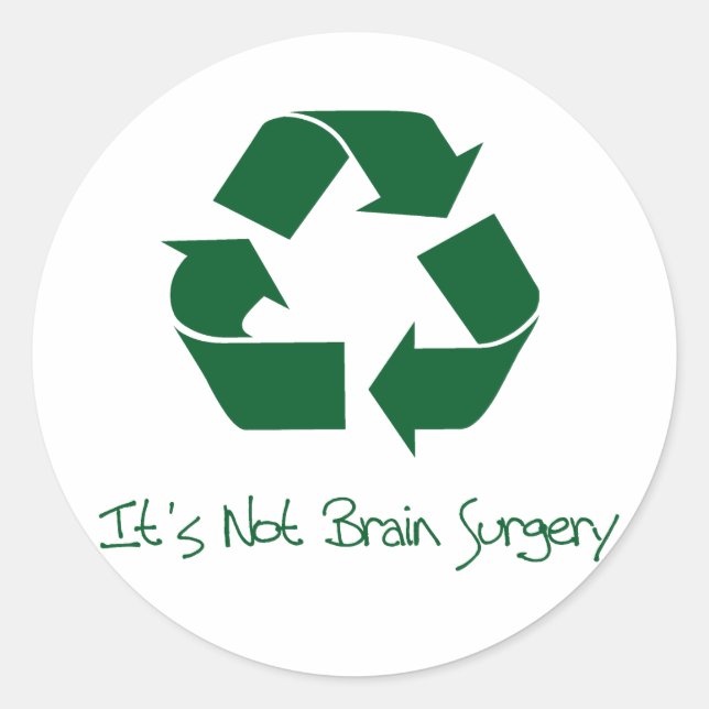 Reciclar que no son pegatinas de cirugía cerebral  (Anverso)