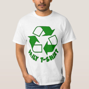 Recicle, camiseta diaria divertida, reciclando