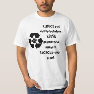 Recicle la camiseta de los mascotas
