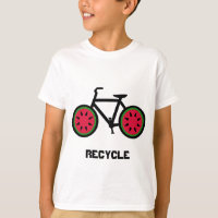 Recicle la camiseta de los niños del bycycle