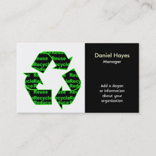 Recicle las tarjetas de visita