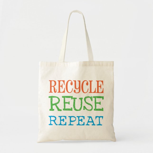 Recicle, reutilice, repita el bolso (Frente)