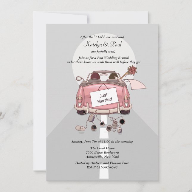 Recién Casada Después De Invitación A Brunch Boda  (Anverso)
