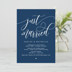 Recién Casado, Boda Elopement Party Invitación
