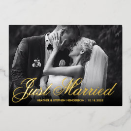 Recién Casados | Anuncio de Boda con Foto Elegante