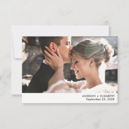 Recién casados, anuncio de foto de fuga moderna