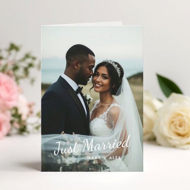 Recién Casados Anuncio de Foto Doblada de Boda (Subido por el creador)