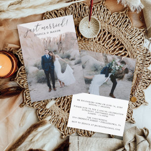 Recién Casados Anuncio de Huida Invitación