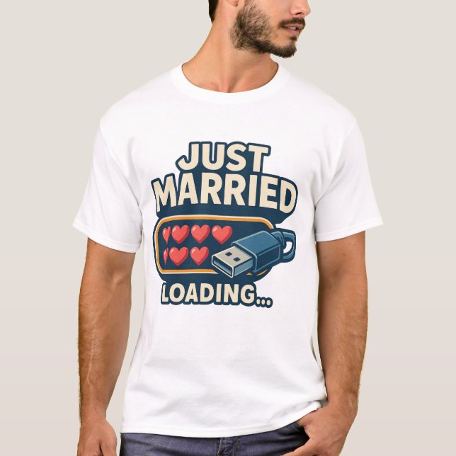 Recién Casados Camiseta de Carga – Boda Divertida  (Anverso)