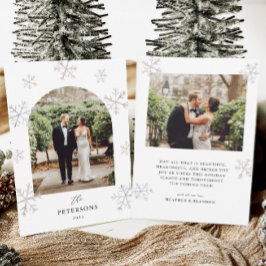 Recién Casados de Navidad en Forma de Copo de Niev