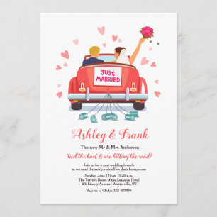 Recién Casados Novio Rubio Invitación