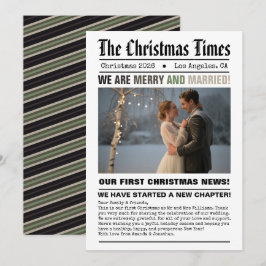 Recién casados, nuestra primera foto de Navidad en