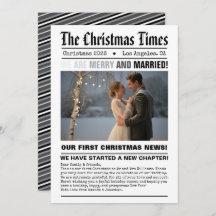 Recién casados Nuestra primera Navidad Foto estilo