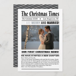 Recién casados Nuestra primera Navidad Foto estilo