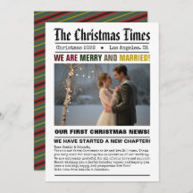 Recién casados Nuestra primera Navidad Foto estilo