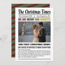 Recién casados Nuestra primera Navidad Foto estilo