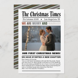 Recién casados Nuestra primera Navidad Foto estilo