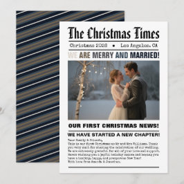 Recién casados nuestra primera Navidad Foto estilo