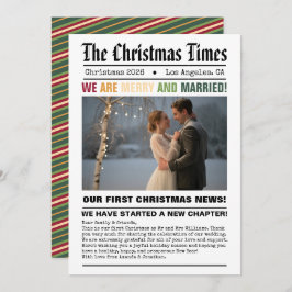 Recién casados Nuestra primera Navidad Foto estilo