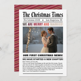 Recién casados nuestra primera Navidad Foto estilo