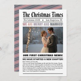 Recién casados Nuestra primera Navidad Foto estilo