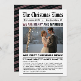 Recién casados Nuestra primera Navidad Foto estilo