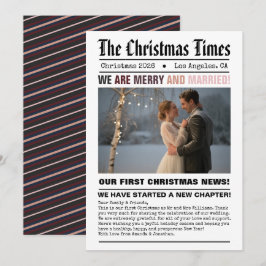 Recién casados Nuestra primera Navidad Foto estilo