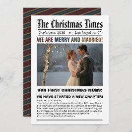 Recién casados Nuestra primera Navidad Foto estilo