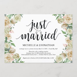 Recién casados, tarjeta de invitación de recepción