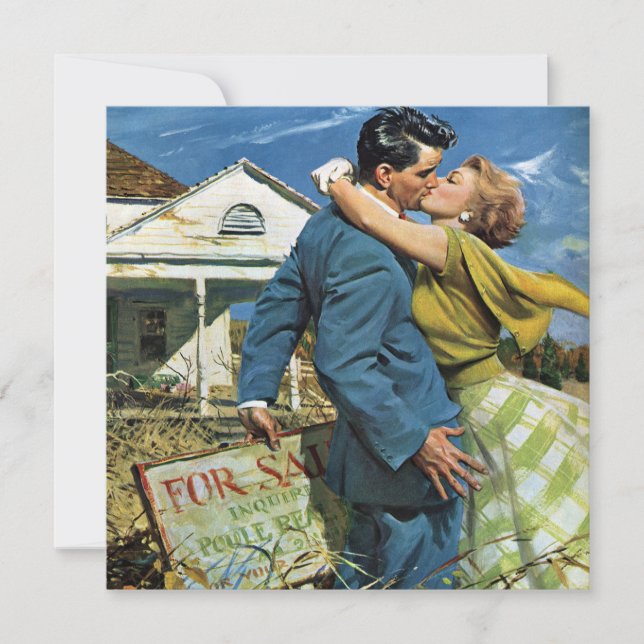 Recién Casados Vintage, Invitación a Fiesta de Est (Anverso)