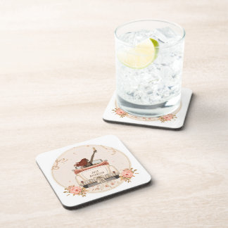 Recién divorciada en flor elegante posavasos