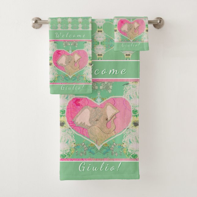 Recién nacido con toalla elefante (In situ)