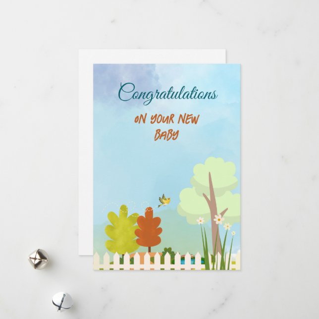 Recién nacido de felicitaciones de tarjetas de fel (Anverso/Reverso In Situ)