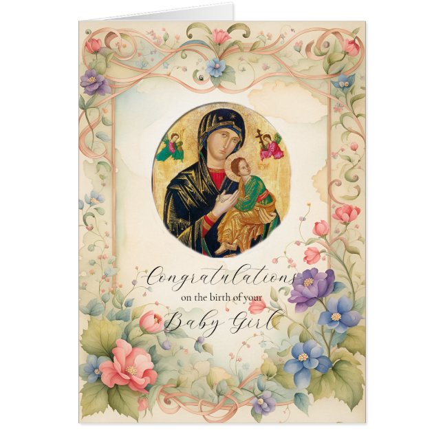 Recién nacido de felicitaciones ortodoxas por las  (Frente)