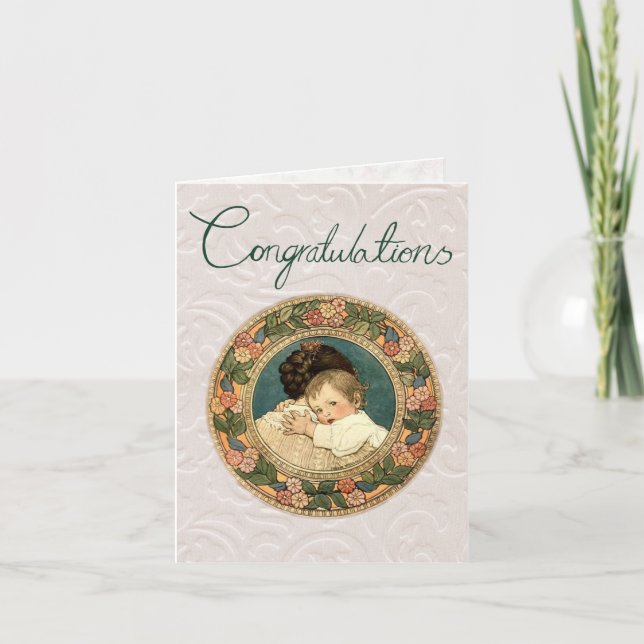 Recién nacido de tarjetas de felicitación (Anverso)
