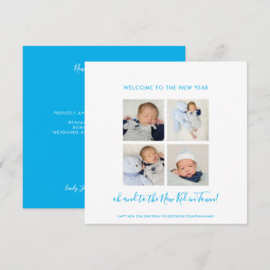 Recién nacido divertido Feliz Año Nuevo 4 Collage 