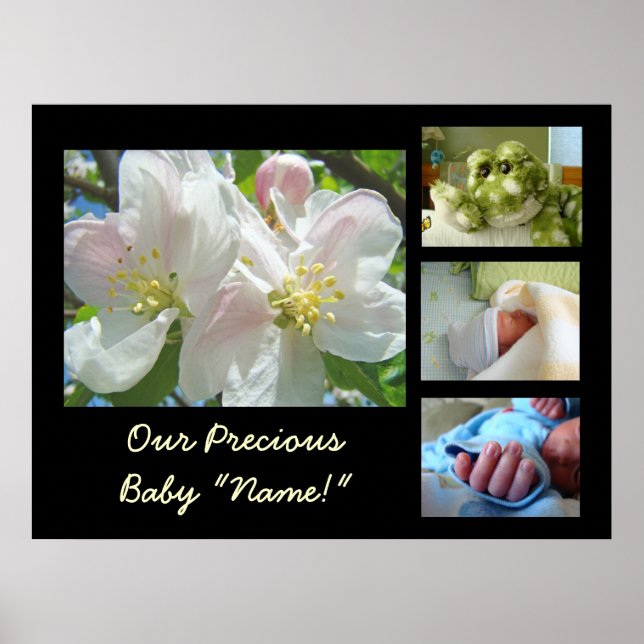 Recién nacido Foto Arte Imprimir regalos Nuestro P (Frente)