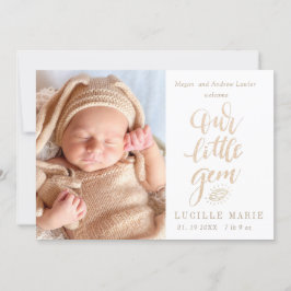 Recién nacido Invitación Nuestro Pequeño Guión De 