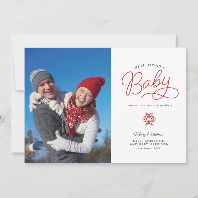 Recién nacido Navidades divertidos Invitación de e (Anverso)