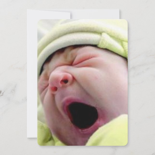 Recién Nacido Niño Invitación Gracias Mensaje (Anverso)