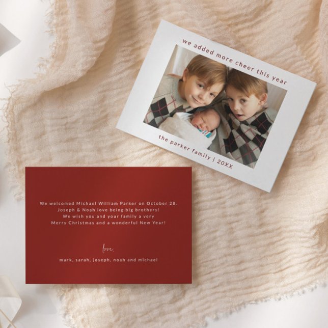 Recién nacido Que Agregamos Más Alegría | Tarjeta  (Subido por el creador)