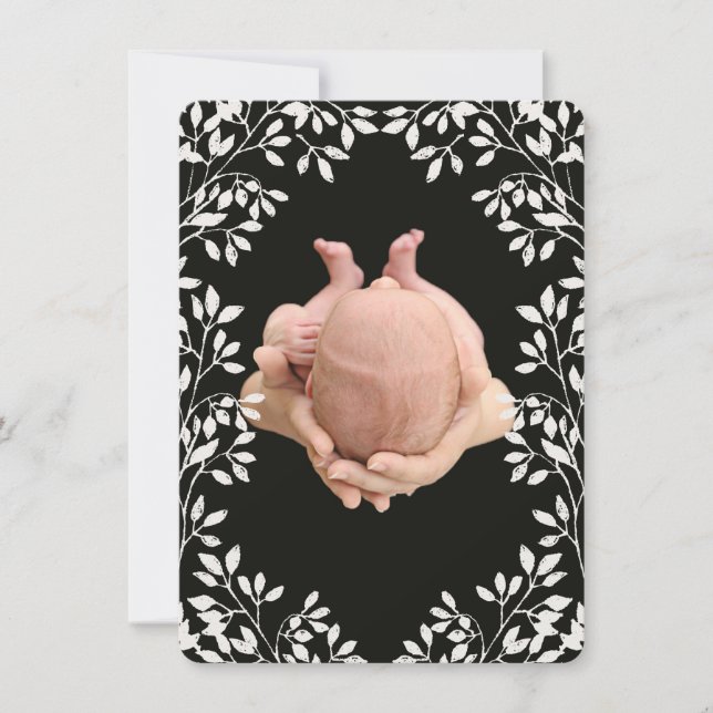 Recién nacido Sip y ver gracias Anuncio de nacimie (Anverso)